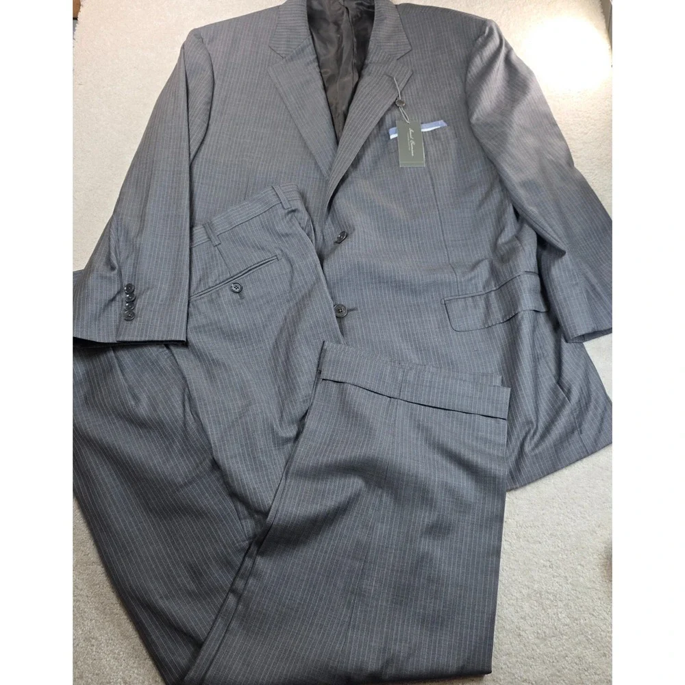 Daniel Cremieux 2-Piece Suit Mens 46R 41W Loro Piana Super 170s USA Made NWT
